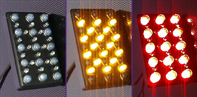 SpeedMarshal Rear rain light showing LED light states